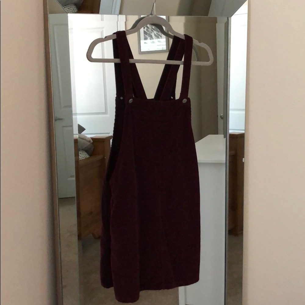 Topshop Moto Corduroy Jumper Maroon